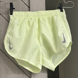 Nike Women's Light Bright Yellow Athletic Shorts